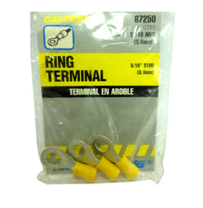 Calterm 67250 Ring Terminal 12-10 AWG 3 Pieces 5/16" Stud (8.4mm)