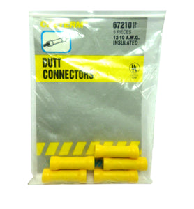 Calterm 67210 Butt Connectors (5) Pieces 12-10 AWG Insulated