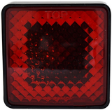 RECEIVER TUBE COVER, 2" SQ. BRAKE LIGHT W/4-FLAT PLUG UNBRANDED