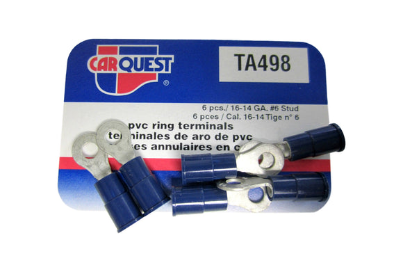 Carquest TA498 TA 498 16-14 Gauge PVC Ring Terminal Brand New!