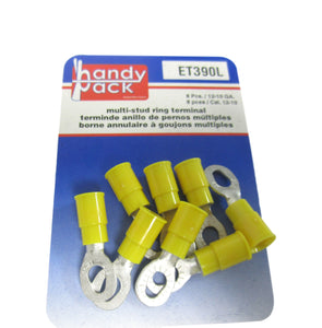 Standard Handy Pack ET390L 12-10 Gauge Multi Stud Ring Terminals Box of 8