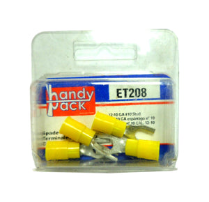 Handy Pack ET208 Spade Terminals (4) Pieces 12-10 Gauge #10 Stud ET-208 208