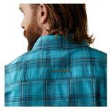 Ariat 10039333 Men's Short-Sleeve Rebar Made Tough Work Shirt Size XXL Bachelor Button