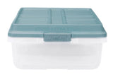 Hefty 7162HFT010665666 Plastic Hi Rise Clear Bin, Under Bed Storage - 40 qt.