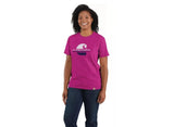 Carhartt 105738-P40 Women's Magenta Agate Heather Graphic T-Shirt, Medium