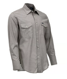 Wrangler MS727GY Cowboy Cut Western Chambray Work Shirt, Light Gray, 2XL
