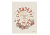 Brooks & Dunn BRO0026738 Natural-Colored Women's Rustic Flower Music T-Shirt, 2X
