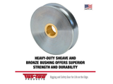 Tuf-Tug 3" Plain Block, 5/16" Maximum Wire Rope Size or 3/8" Synthetic Rope