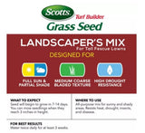 Scotts 18347 Turf Builder Landscaper's Grass Seed Mix 40 lb.