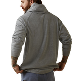 Ariat 10043824 Rebar  Cotton Strong Hooded Long Sleeve T-Shirt, Heather Grey, M