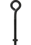 Hillman 320126 Black Coated Durasteel Eye Bolt with Nut 1/4"-20 x 4", 80 lbs