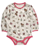 Carhartt CA9999-T72-AJ Girls' Long-Sleeve Pumpkin Farm Print Bodysuit, 9-12M