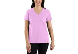Carhartt 105739-V49 Lupine-Colored Women's Short-Sleeve V-Neck T-Shirt, Large