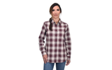 Ridgecut FLW23-90732 Wine Plaid Women's Long Sleeve Flex Flannel Shirt, 2X