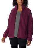 Columbia 1372111617 Sportswear Women's Benton Springs Full-Zip Fleece Jacket, XL, Marionberry