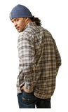 Ariat 10046794 Men's Rebar Flannel Durastretch Long Sleeve Work Shirt Medium Alloy Plaid