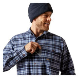 Ariat 10046794 Men's Rebar Flannel Durastretch Long Sleeve Work Shirt Medium Allure Plaid