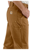 Carhartt B01BRN Men's Firm Duck Double-Front Dungaree Pants, C. Brown, S42X32