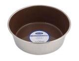 Petmate 43539 Non-Skid Stainless Steel Heavy Pet Bowl Medium, Dark Brown, 8 Cups