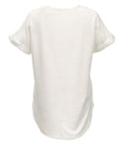 Como Vintage CS9578TSC8 Women's Short-Sleeve T-Shirt, Cloud Dancer, Large