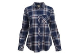 Como Vintage Long Sleeve One Pocket Full Button Front Brushed Plaid Shirt, XL