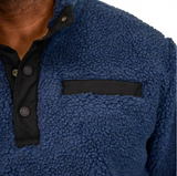 Ridgecut FMIN23-2265 Men's Quarter Snap Sherpa Fleece Pullover/Navy/Large