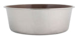 Petmate 43539 Non-Skid Stainless Steel Heavy Pet Bowl Medium, Dark Brown, 8 Cups