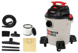 Porter-Cable PCX18404P-6A Wet/Dry Vacuum w/ Nozzle, Hose, Filter & Extension Wand