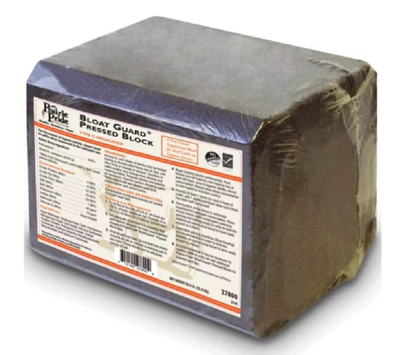 Producer's Pride 27800 Molasses Bloat Block for Adult Cattle - 33 lb.