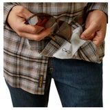 Ariat 10046794 Men's Rebar Flannel Durastretch Long Sleeve Work Shirt XXL Alloy Plaid
