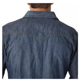 Wrangler Men's Long-Sleeve Slim Fit Retro Western Shirt Size Medium Denim