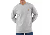 Carhartt Heather Gray-Colored Men's Long-Sleeve Workwear Pocket T-Shirt, Medium