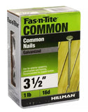 Hillman Galvanized Fas-n-Tite Common Nails for Exterior, 16D x 3-1/2 in.- 1 lb.