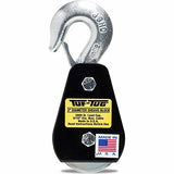 Tuf-Tug 3". Hook Block, 5/16". Maximum Wire Rope Size or 3/8". Synthetic Rope