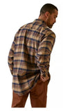 Ariat 10046794 Men's Rebar Flannel Durastretch Long Sleeve Work Shirt XXL Tiger's Eye Plaid