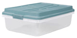 Hefty 7162HFT010665666 Plastic Hi Rise Clear Bin, Under Bed Storage - 40 qt.