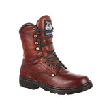 Georgia Boot Men's Eagle Light Lace-Up Work Boots, 8 in., Russet Wildwood, 13M