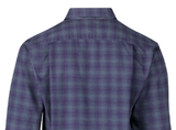 Blue Mountain FMW23-11031 Men's Long Sleeve Oxford Shirt/Blue Plaid/2XL