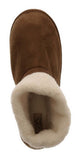 Blue Mountain Women's Memory Foam Bootie Slippers, Indoor & Outdoor Sole- Medium