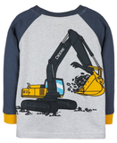 John Deere J4T353HTT Long Sleeve T-Shirt, Raglan Sleeves, Heather Grey, 4T