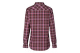 Blue Mountain FLW23-10735 Burgundy-Colored Women's Plaid Flannel Shirt, XL
