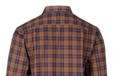 Blue Mountain FMW23-11031 Men's Long Sleeve Oxford Shirt/Brown Plaid/XL