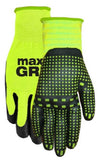 Midwest Gloves Hi-Vis Max Grip Nitrile-Coated Puncture-Resistant Work Gloves