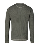 Blue Mountain FMK23-9101 Men's Long Sleeve Waffle Henley Shirt/Forest Night/M
