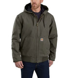 Carhartt 104050-MOS Men's Loose Fit Washed Duck Insulated Active Moss Jacket, XL