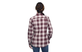 Ridgecut FLW23-90732 Wine Plaid Women's Long Sleeve Flex Flannel Shirt, 2X