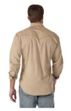Wrangler Men's Long-Sleeve Slim Fit Retro Western Shirt Size Medium Tan