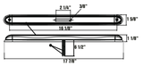 Hopkins Towing Solutions C3491RC 14 in. Submersible Stop/Tail/Turn Light Bar,Red