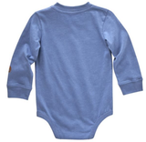 Carhartt CA6417-B347H-AI Boy's Long-Sleeve Animal Bodysuit, Blue, 18M