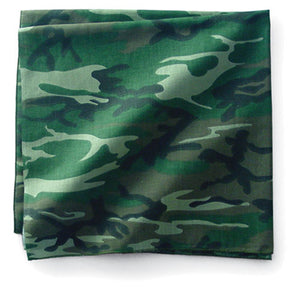 Balboa B008 Bandanna 100% Cotton Woodland Camouflage Premium - 22 X 22 Inch